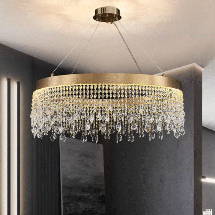 D800mm Golden Modern Crystal Chandelier for dining room