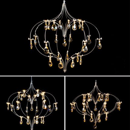 Love shape creative minimalist indoor decorative crystal light cube pendant light model 4