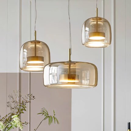 3 color modern hotel living room decorative glass pendant light-model 1