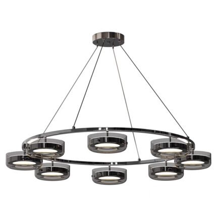 Black modern simple living room bedroom LED pendant light