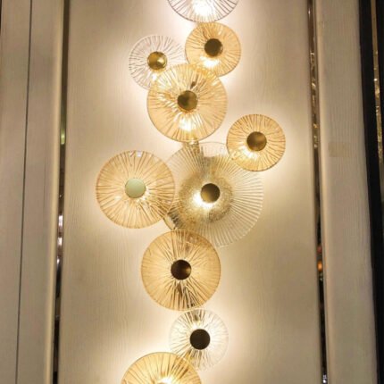 Bronze indoor modern glass Long wall lamp