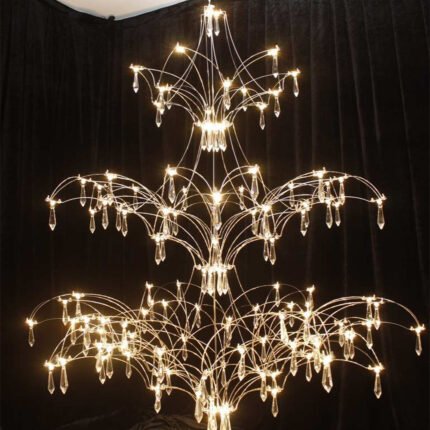 Creative combination modern crystal light cube interior decoration chandelier model 2