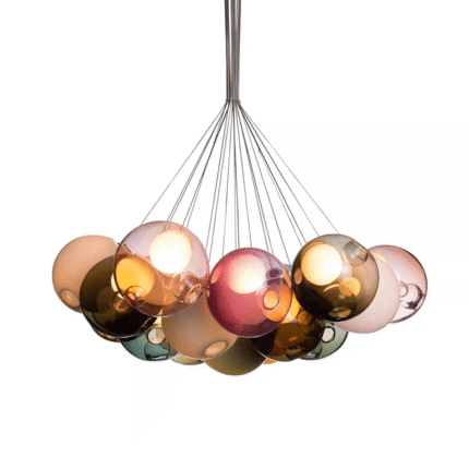 Colorful mixed color ball chandelier for living room dining room