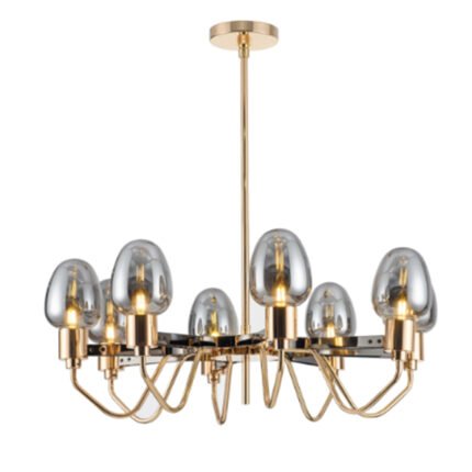 Smoky grey modern ball home chandelier