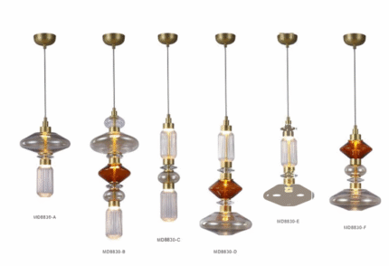 French retro luxury glass chandelier For bedroom