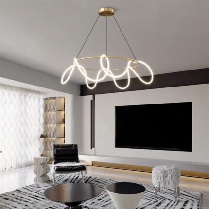 Nordic Post Modern Living Room Decorative LED Silicone Chandelier