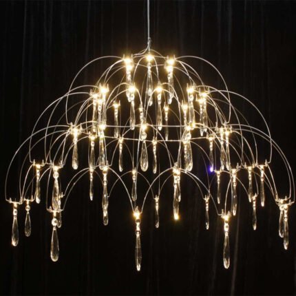 Arch bridge creative modern indoor crystal light cube pendant light model 5