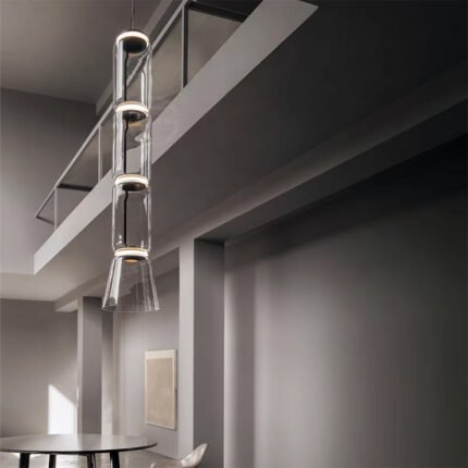 LED Creative Modern Bamboo Glass Pendant Light