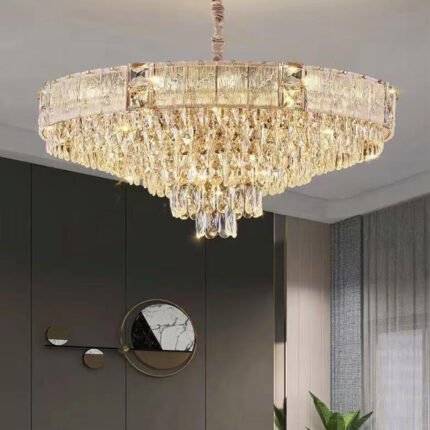 Modern Luxury Home Hotel Villa Decorative Led Crystal Chandelier Pendant Lights Model 1