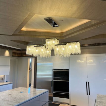 Modern Luxury Kitchen Pendant Light Indoor Ceiling Decorative Crystal Long Chandelier Lights