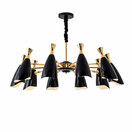 Nordic postmodern black simple living room pendant light