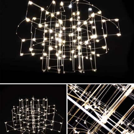 Special Shaped Light Cube Creative LED Chandelier Simple Stainless Steel Design Chandelier