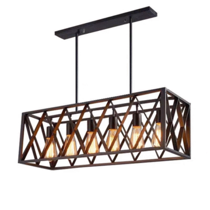 American style black iron industrial style chandelier