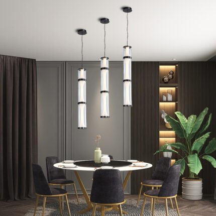 Nordic modern living room showroom Bamboo Shape pendant light