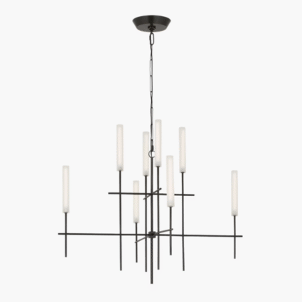 Creative acrylic chandelier modern black home metal chandelier