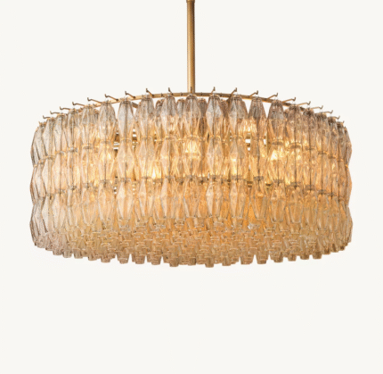 Large creative glass chandelier gold indoor decorative pendant light