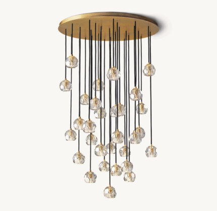 31-head all-copper glass home chandelier