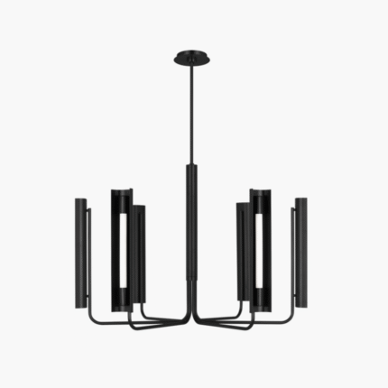 6-head black metal modern interior decoration home chandelier