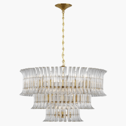 Creative three-layers modern crystal flower chandelier