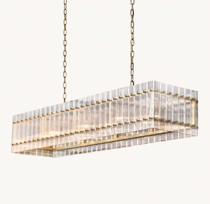 Minimalist modern glass chandelier